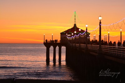 Sunset by the pier