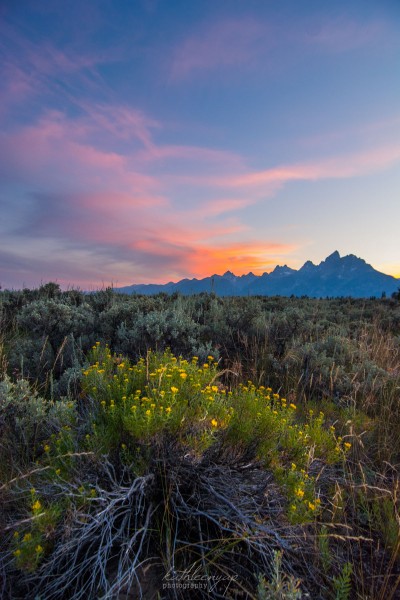 Sunset at the Tetons